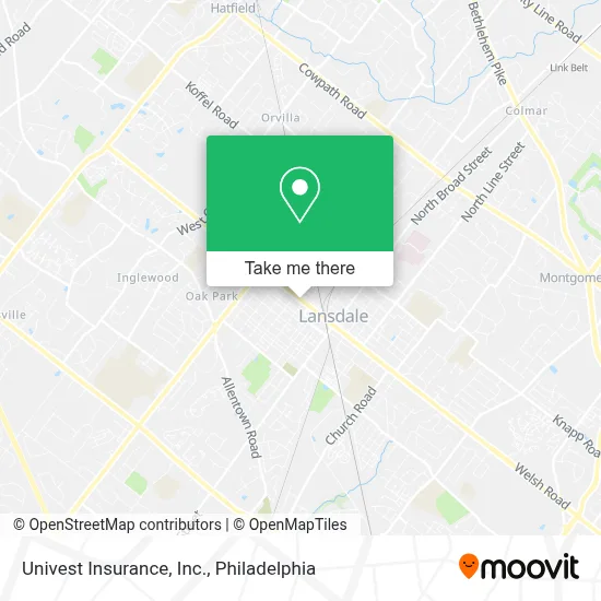 Univest Insurance, Inc. map