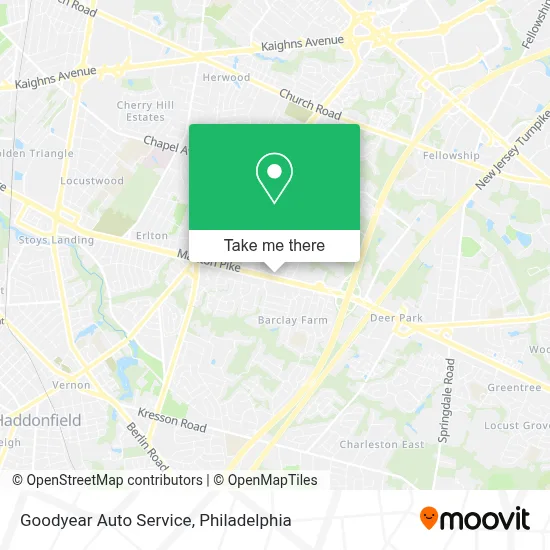 Goodyear Auto Service map