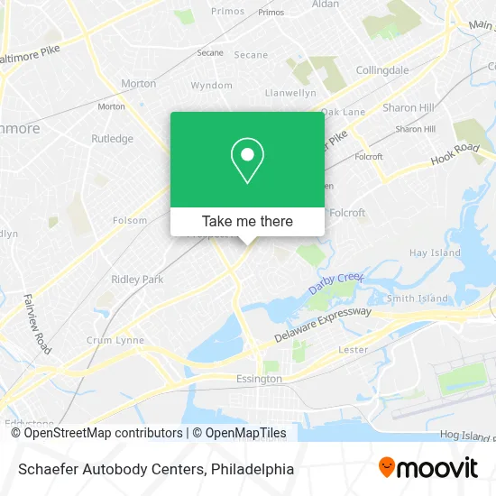 Schaefer Autobody Centers map