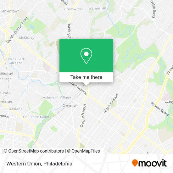 Western Union map