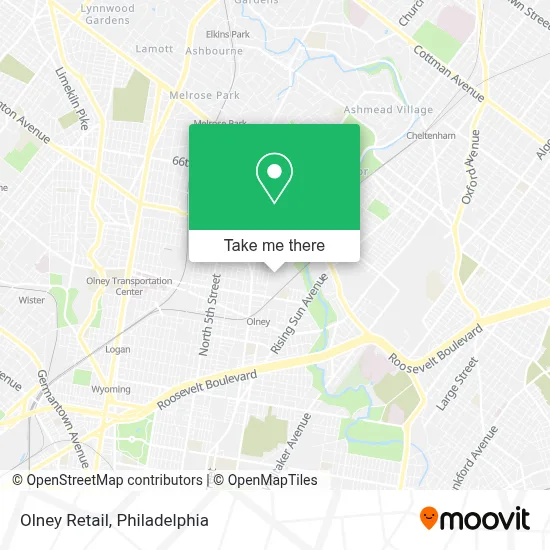 Olney Retail map