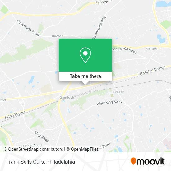 Frank Sells Cars map
