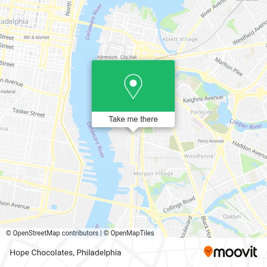 Hope Chocolates map