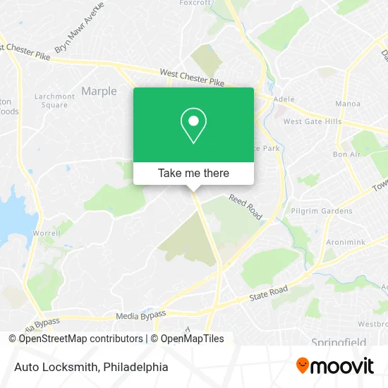 Auto Locksmith map