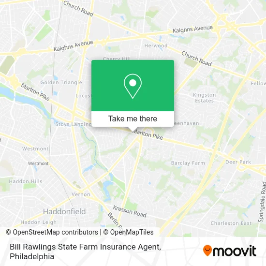 Bill Rawlings State Farm Insurance Agent map