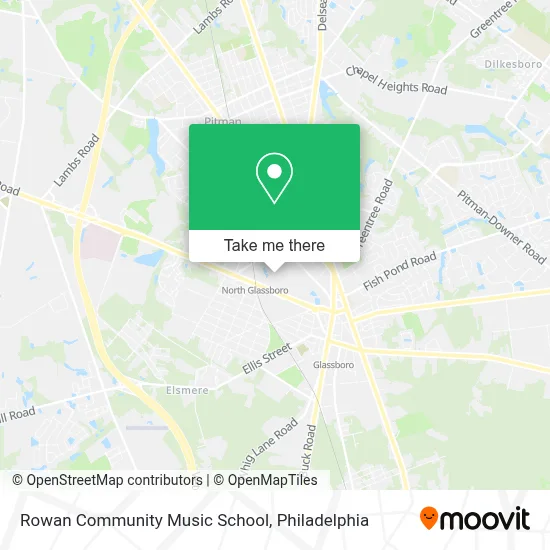 Rowan Community Music School map