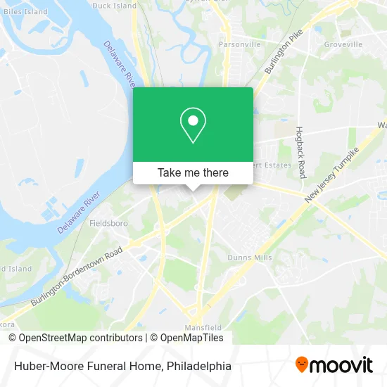 Huber-Moore Funeral Home map