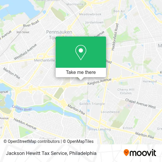 Jackson Hewitt Tax Service map
