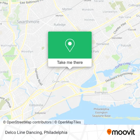 Delco Line Dancing map