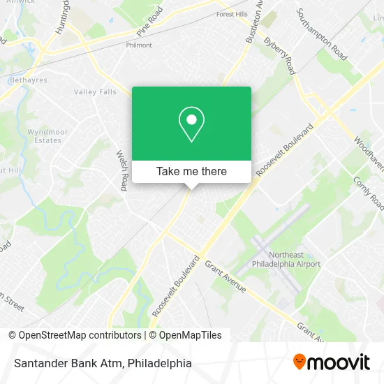 Santander Bank Atm map