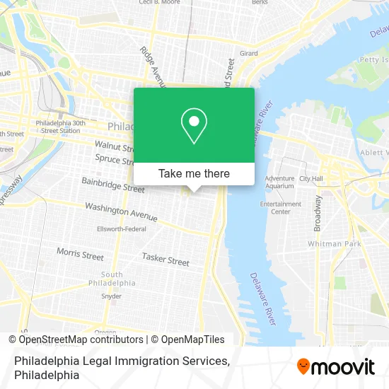 Philadelphia Legal Immigration Services map