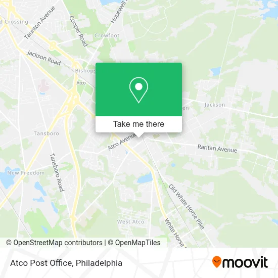 Atco Post Office map