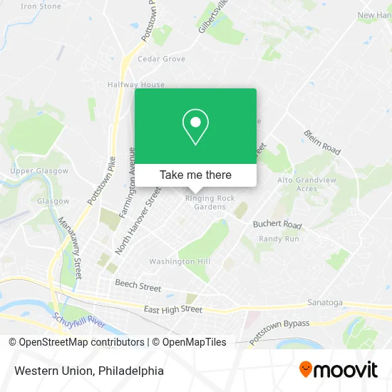 Western Union map
