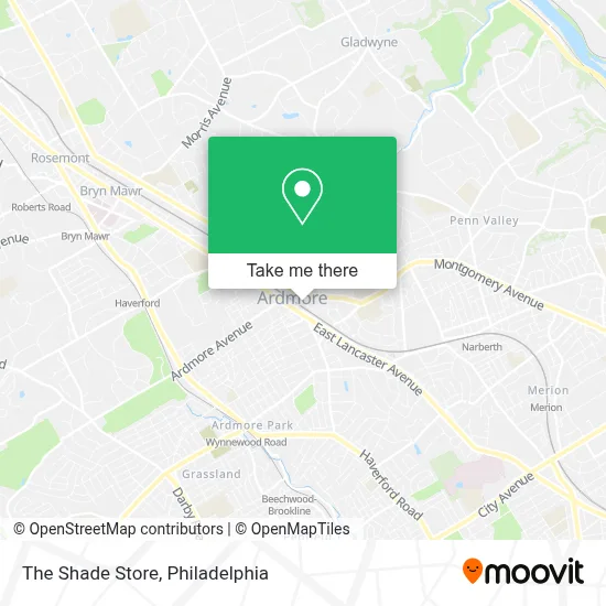 The Shade Store map