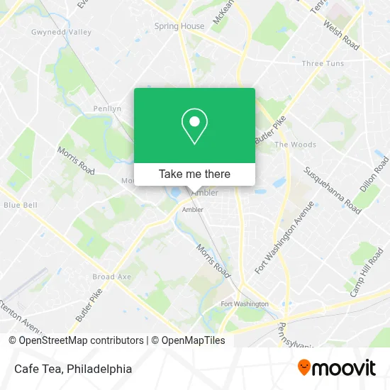 Cafe Tea map