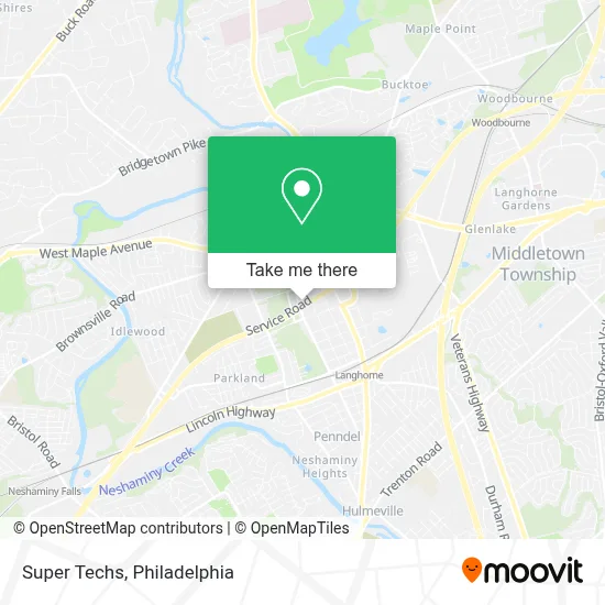 Super Techs map