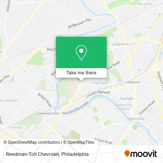 Reedman-Toll Chevrolet map