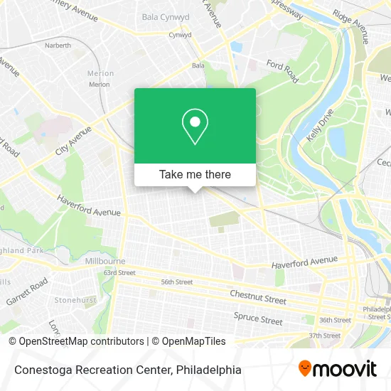 Conestoga Recreation Center map
