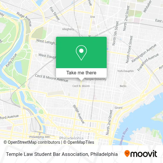 Temple Law Student Bar Association map