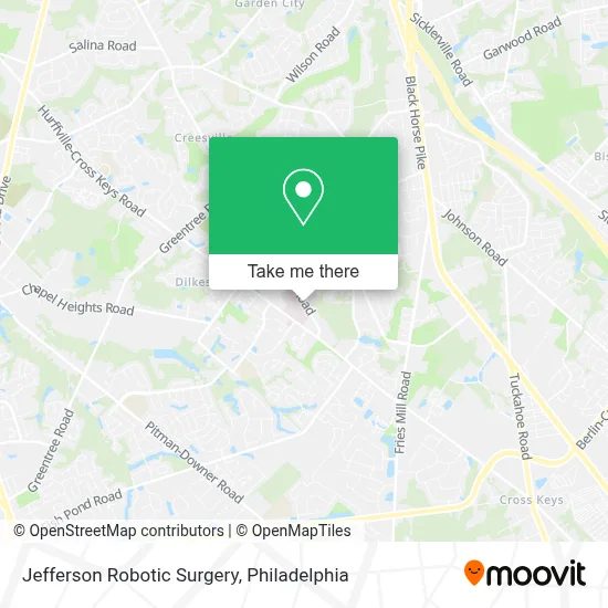 Jefferson Robotic Surgery map