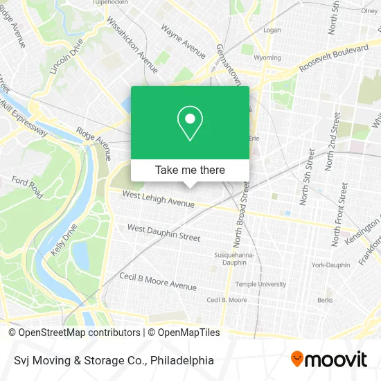 Svj Moving & Storage Co. map