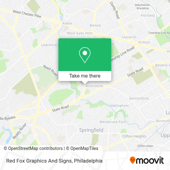 Red Fox Graphics And Signs map