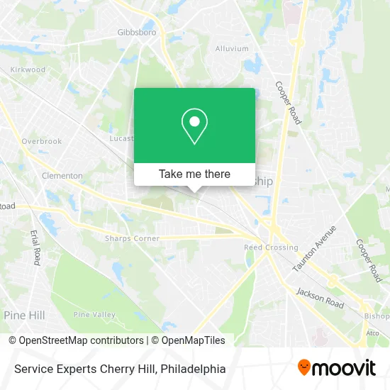 Service Experts Cherry Hill map