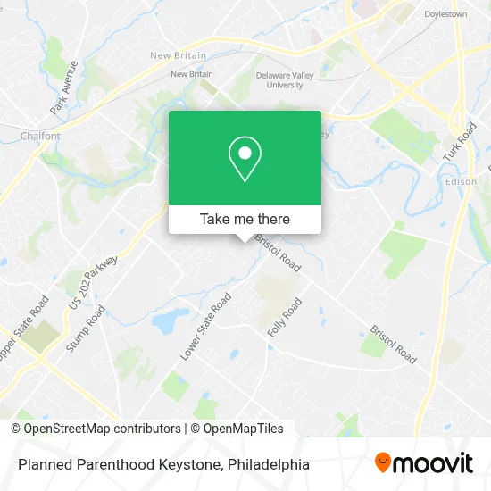 Planned Parenthood Keystone map