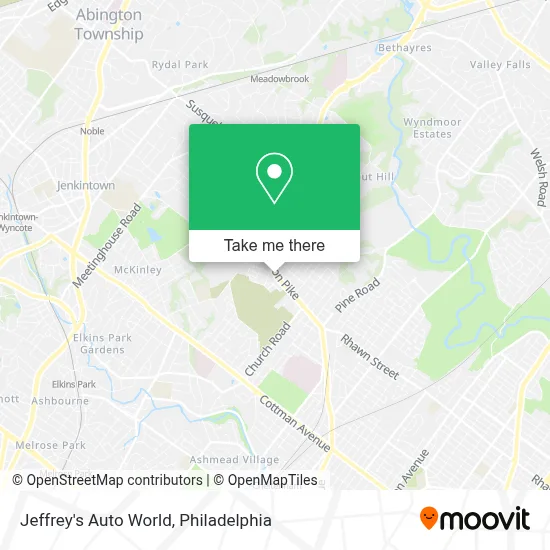 Jeffrey's Auto World map