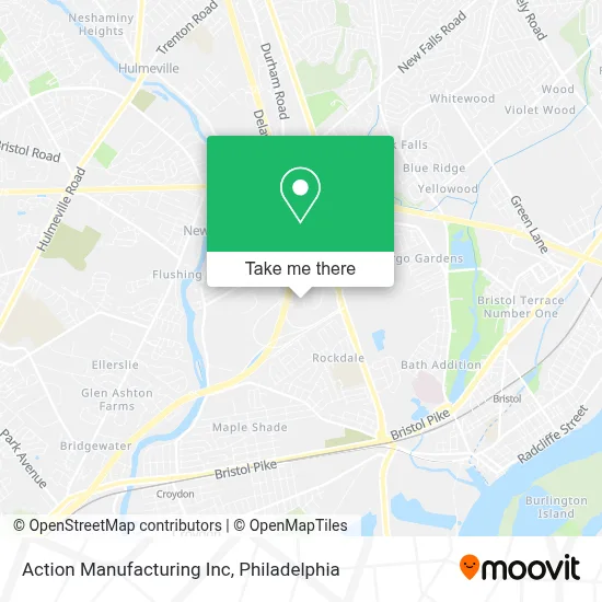 Action Manufacturing Inc map