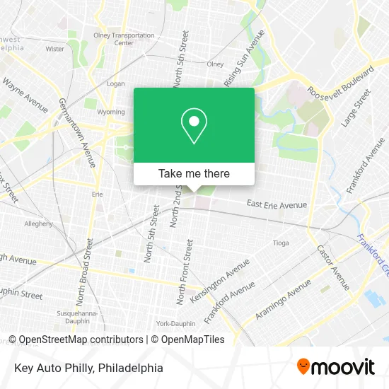 Key Auto Philly map