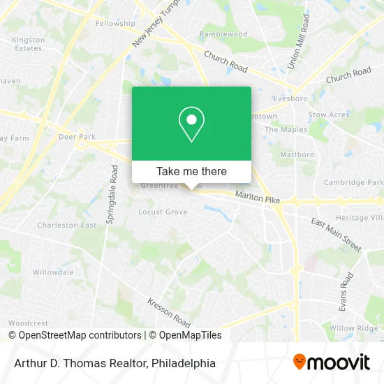 Arthur D. Thomas Realtor map