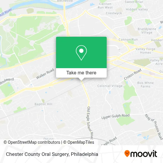 Chester County Oral Surgery map