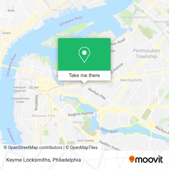 Keyme Locksmiths map