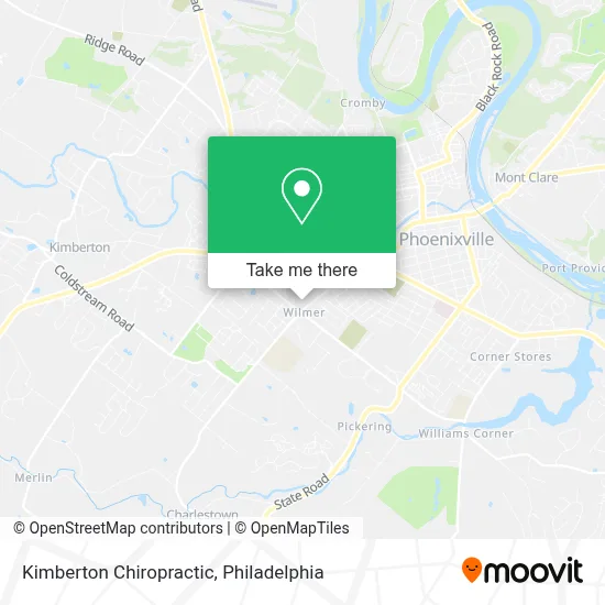 Kimberton Chiropractic map