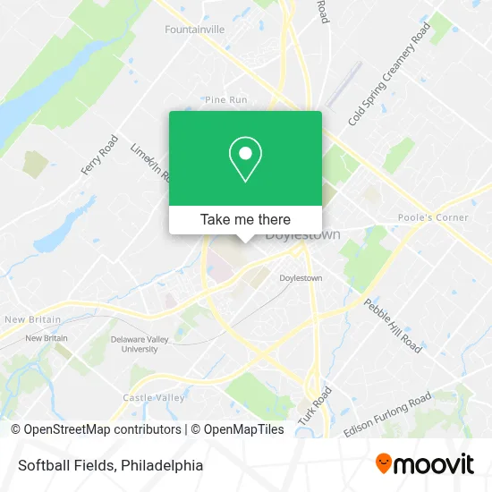 Softball Fields map