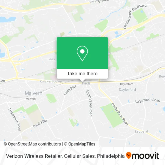 Verizon Wireless Retailer, Cellular Sales map