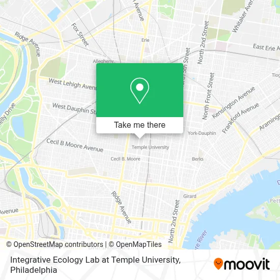 Integrative Ecology Lab at Temple University map