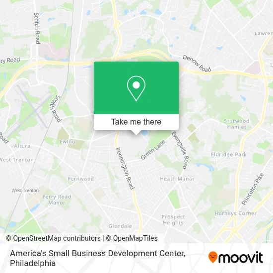 America's Small Business Development Center map