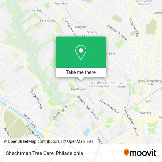 Shechtman Tree Care map