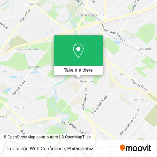 To College With Confidence map