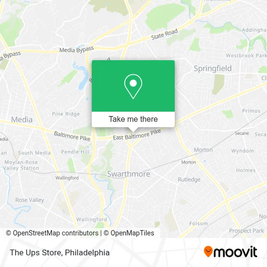 The Ups Store map