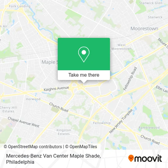 Mercedes-Benz Van Center Maple Shade map