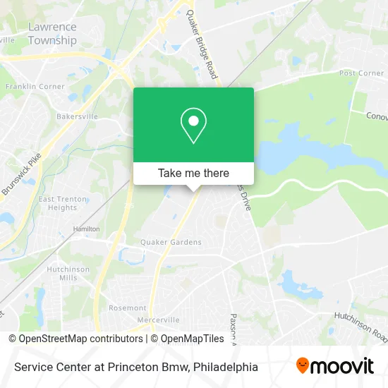 Service Center at Princeton Bmw map