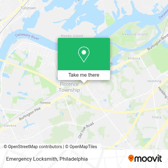 Emergency Locksmith map