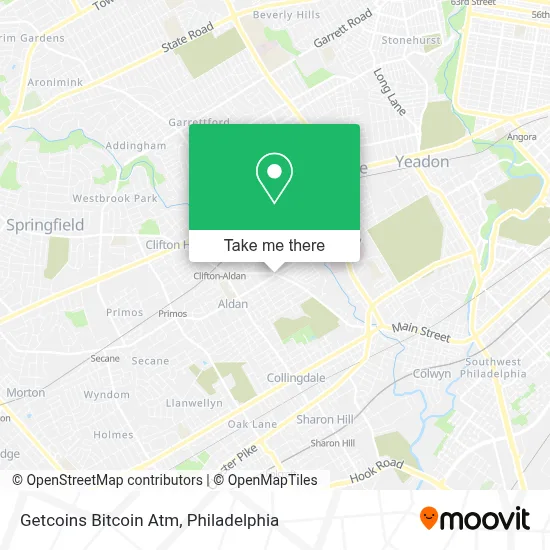 Getcoins Bitcoin Atm map
