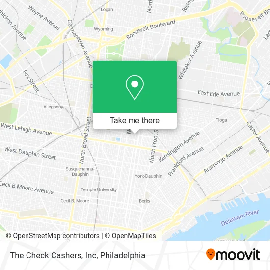 The Check Cashers, Inc map