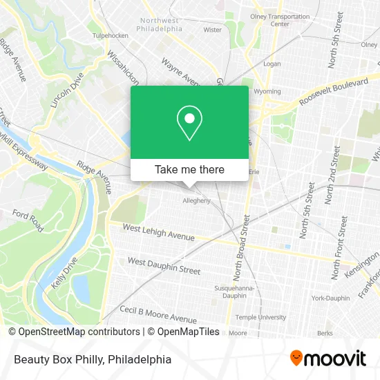Beauty Box Philly map