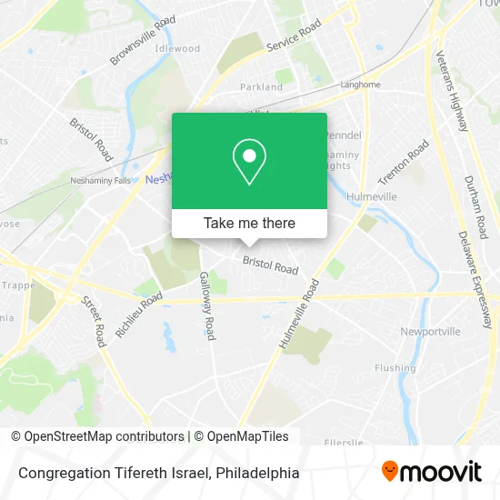 Congregation Tifereth Israel map