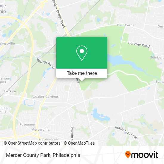 Mercer County Park map